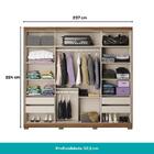 Guarda Roupa Casal 2 Portas 4 Gav Dalim Carraro Freijó Com Av