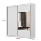 Guarda Roupa Casal 2 Portas 4 Gavetas 100% Mdf Com Espelho Tr