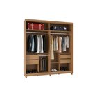 Guarda Roupa Casal 2 Portas 4 Gavetas 100% Mdf Vilage Freijó