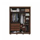 Guarda Roupa Casal 2 Portas 4 Gavetas 180cm Com Espelho Confo