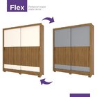 Guarda Roupa Casal 2 Portas 4 Gavetas B361 Briz Nature/cinza/