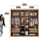 Guarda Roupa Casal 2 Portas 4 Gavetas - Bravo -cumaru - Móvei