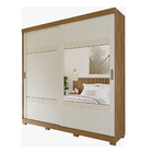 Guarda Roupa Casal 2 Portas 4 Gavetas Com Espelho E Pés Blume