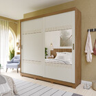 Guarda Roupa Casal 2 Portas 4 Gavetas Com Espelho E Pés Blume