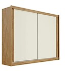 Guarda Roupa Casal 2 Portas 4 Gavetas - Creta-amêndoa - Móvei