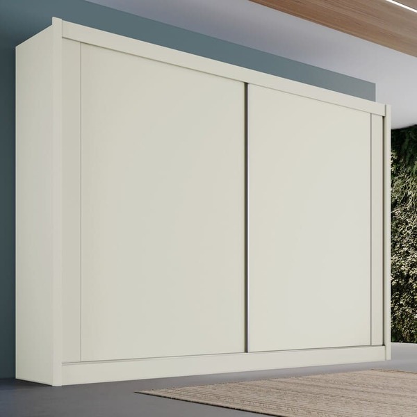 Guarda Roupa Casal 2 Portas 4 Gavetas - Creta-off White - Móv