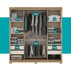 Guarda Roupa Casal 2 Portas 4 Gavetas Madrid Carraro Freijó C