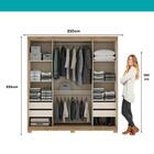 Guarda Roupa Casal 2 Portas 4 Gavetas Madrid Carraro Freijó C