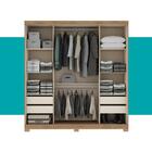 Guarda Roupa Casal 2 Portas 4 Gavetas Madrid Carraro Freijó C