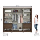 Guarda Roupa Casal 2 Portas 4 Gavetas Maldivas Plus Espresso