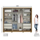 Guarda Roupa Casal 2 Portas 4 Gavetas Maldivas Plus Espresso