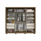 Guarda Roupa Casal 2 Portas 4 Gavetas Premier  Jacaranda/off