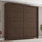 Guarda Roupa Casal 2 Portas 4 Gavetas Premier Nogueira