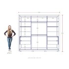 Guarda Roupa Casal 2 Portas 4 Gavetas Premier Zanzini Jacaran