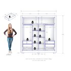 Guarda Roupa Casal 2 Portas 4 Gavetas Titanium Jacarandá