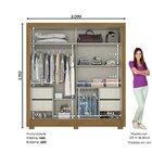 Guarda Roupa Casal 2 Portas 4 Gavetas Varsóvia Espresso Móvei