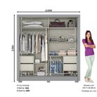 Guarda Roupa Casal 2 Portas 4 Gavetas Varsóvia Espresso Móvei
