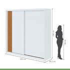 Guarda Roupa Casal 2 Portas 4 Gavetas Velaris Móveis Lopas