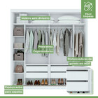 Guarda Roupa Casal 2 Portas 4 Gavetas Velaris Móveis Lopas