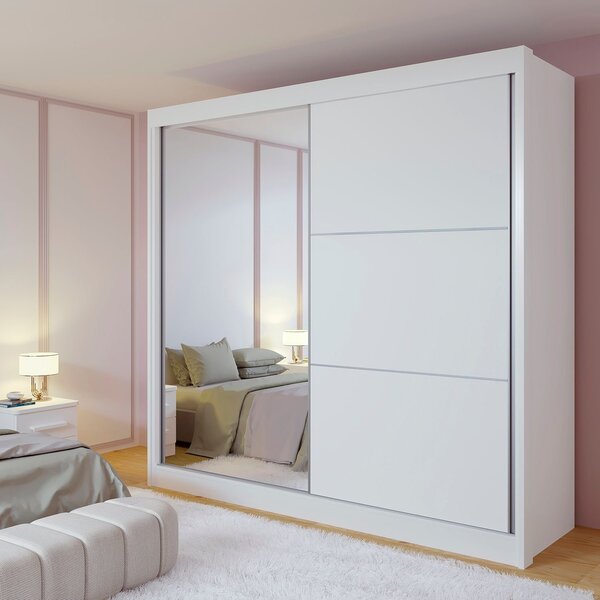 Guarda Roupa Casal 2 Portas 6 Gavetas 100% Mdf Coliseu Branco