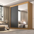 Guarda Roupa Casal 2 Portas 6 Gavetas 100% Mdf Coliseu Cinamo