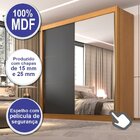 Guarda Roupa Casal 2 Portas 6 Gavetas 100% Mdf Coliseu Cinamo