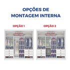 Guarda-roupa Casal 2 Portas 6 Gavetas 100% Mdf Coliseu Ripado