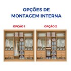 Guarda-roupa Casal 2 Portas 6 Gavetas 100% Mdf Coliseu Ripado