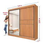 Guarda-roupa Casal 2 Portas 6 Gavetas 100% Mdf Coliseu Ripado