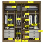 Guarda Roupa Casal 2 Portas 6 Gavetas 100% Mdf Coliseu Ypê/of
