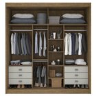 Guarda Roupa Casal 2 Portas 6 Gavetas 100% Mdf Coliseu Ypê/of