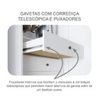 Guarda Roupa Casal 2 Portas 6 Gavetas 100% Mdf Com Espelho Bl