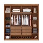 Guarda Roupa Casal 2 Portas 6 Gavetas 100% Mdf Com Espelho Tr