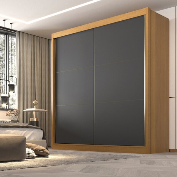 Guarda Roupa Casal 2 Portas 6 Gavetas 100% Mdf Hawai Cinamomo