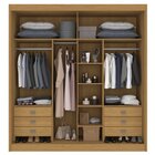 Guarda Roupa Casal 2 Portas 6 Gavetas 100% Mdf Hawai Cinamomo