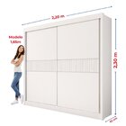 Guarda-roupa Casal 2 Portas 6 Gavetas 100% Mdf Hawai Ripado B