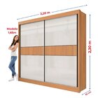 Guarda-roupa Casal 2 Portas 6 Gavetas 100% Mdf Hawai Ripado C