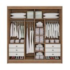 Guarda-roupa Casal 2 Portas 6 Gavetas 100% Mdf Hawai Ripado O