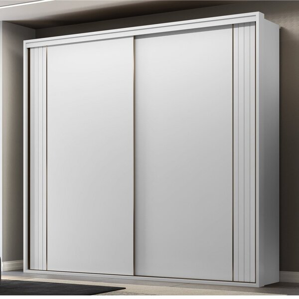 Guarda-roupa Casal 2 Portas 6 Gavetas 100% Mdf Imperium Branco