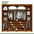Guarda-roupa Casal 2 Portas 6 Gavetas 100% Mdf Toronto Com Pés