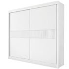 Guarda Roupa Casal 2 Portas 6 Gavetas - Cancun Ripado-branco