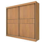 Guarda Roupa Casal 2 Portas 6 Gavetas - Cancun Ripado-cinamom