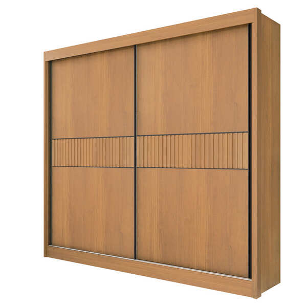 Guarda Roupa Casal 2 Portas 6 Gavetas - Cancun Ripado-cinamom