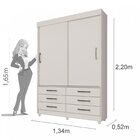 Guarda-roupa Casal 2 Portas 6 Gavetas Chicago Tcil Móveis Bra