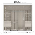 Guarda Roupa Casal 2 Portas 6 Gavetas Coimbra Flex Color Bran