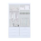 Guarda Roupa Casal 2 Portas 6 Gavetas Com Espelho Atlanta Bra