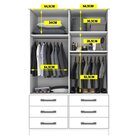 Guarda Roupa Casal 2 Portas 6 Gavetas Com Espelho Atlanta Bra