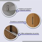 Guarda Roupa Casal 2 Portas 6 Gavetas Com Espelho Atlanta Bra