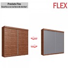 Guarda-roupa Casal 2 Portas 6 Gavetas Flex Wengue/griseo - De