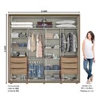 Guarda Roupa Casal 2 Portas 6 Gavetas Havaí Henn Jequitibá